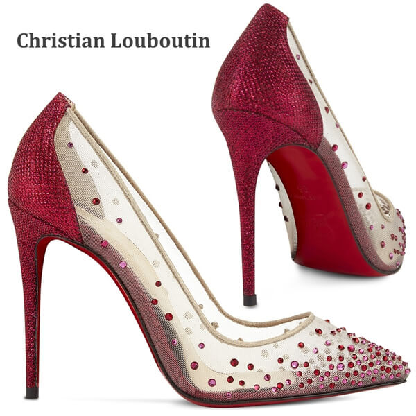 2017最新作 Christian Louboutin クリスチャン ルブタンコピー 装飾 Follies Strass 100mm